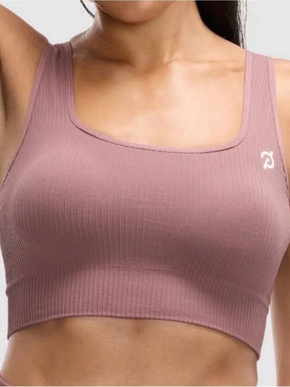 Peloton Ribbed Square-Neck Sports Bra
